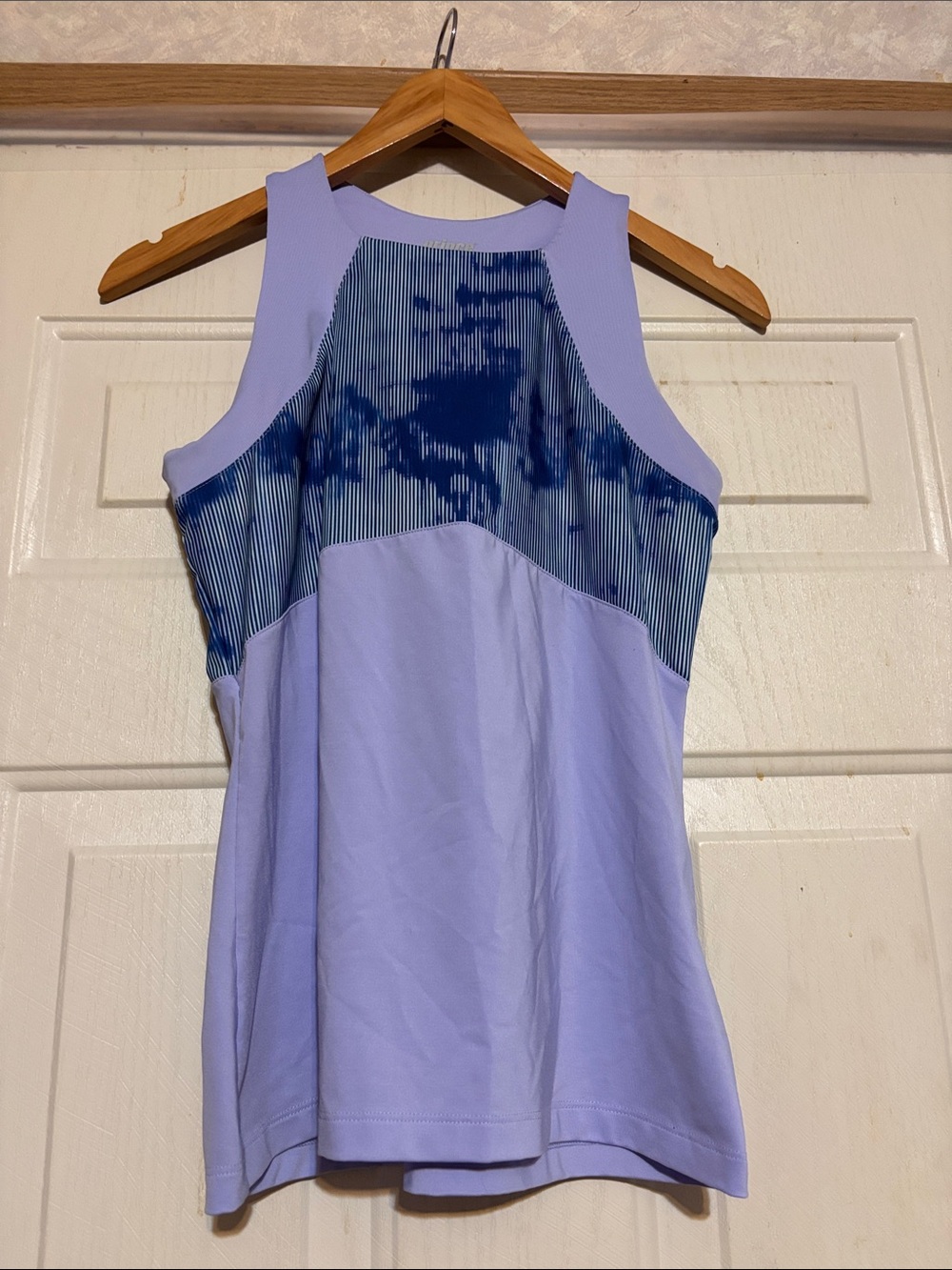 Prince Lavender Tank Top with Navy Blue Pattern
